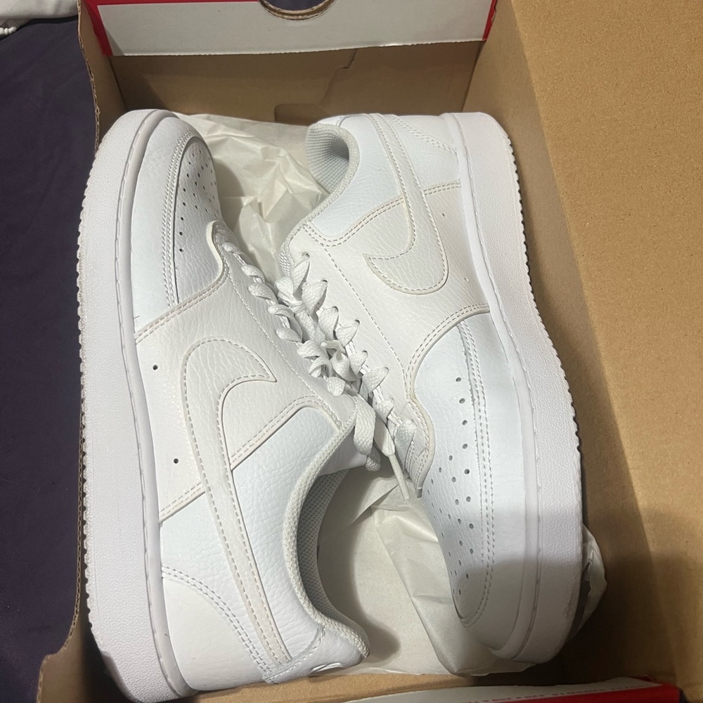 Nike Women’s  White Low-Top Sneakers - All-White Leather